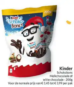 Intermarché Kinder Schokobons Melkchocolade of witte chocolade aanbieding