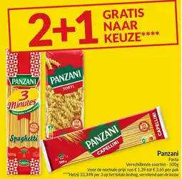 Intermarché Panzani pasta aanbieding