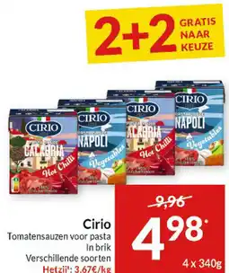 Intermarché Cirio Tomatensauzen voor pasta aanbieding
