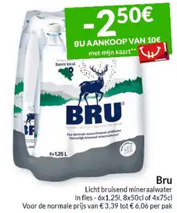 Intermarché Bru Licht bruisend mineraalwater aanbieding