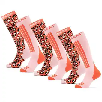 Decathlon Poederbaas Skisokken 6-pack Panther Orange aanbieding