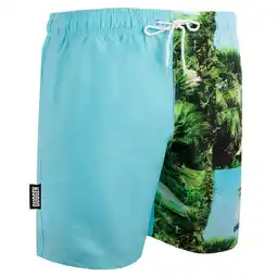 Decathlon GUGGEN MOUNTAIN ZM1601 Herenzwembroek met Palmbomen *Hoge kwaliteit print aanbieding