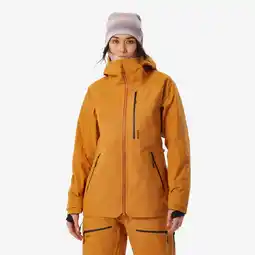 Decathlon Warme en ademende ski-jas dames FR 500 camel aanbieding