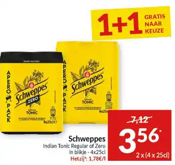 Schweppes Indian Tonic Regular of Zero