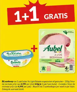 Intermarché So Light Balade ongezouten of gezouten + Aubel Ham aanbieding