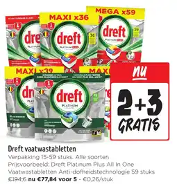Jumbo Dreft vaatwastabletten aanbieding