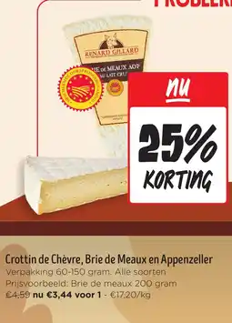 Jumbo Crottin de Chèvre, Brie de Meaux en Appenzeller aanbieding