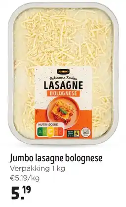 Jumbo Jumbo lasagne bolognese aanbieding