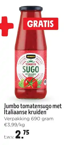 Jumbo Jumbo tomatensugo met Italiaanse kruiden aanbieding