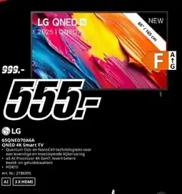 MediaMarkt LG 65QNED70A6A QNED 4K Smart TV aanbieding