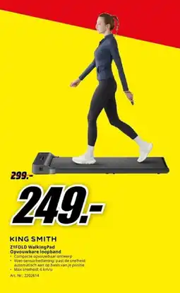 MediaMarkt King smith Z1FOLD WalkingPad Opvouwbare loopband aanbieding