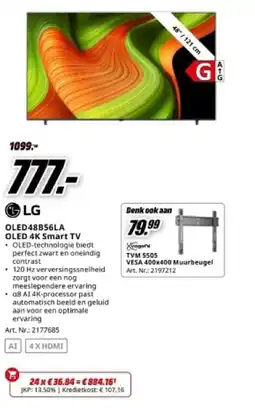 MediaMarkt LG OLED48B56LA OLED 4K Smart TV aanbieding