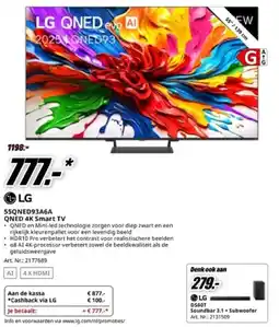 MediaMarkt LG 55QNED93A6A QNED 4K Smart TV aanbieding