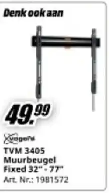 MediaMarkt TVM 3405 Muurbeugel Fixed 32"-77" aanbieding