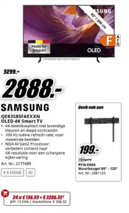 MediaMarkt Samsung QE83585FAEXXN OLED 4K Smart TV aanbieding