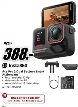 MediaMarkt Ace Pro 2 Dual Battery Zwart Actioncam aanbieding