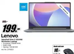MediaMarkt Lenovo IdeaPad Slim 3 15IAN8 Windows Laptop aanbieding