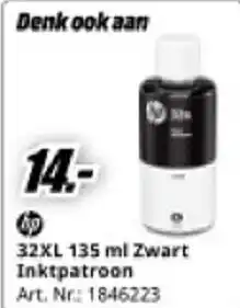 MediaMarkt Hp 32XL 135 ml Zwart Inktpatroon aanbieding