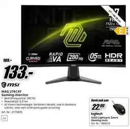 MediaMarkt MSi MAG 276CXF Gaming-monitor aanbieding