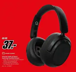 MediaMarkt Qware Gaming Seattle Hybrid Zwart Gaming Hoofdtelefoon aanbieding