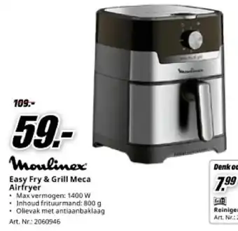 MediaMarkt Moulinex Easy Fry & Grill Meca Airfryer aanbieding
