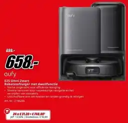 MediaMarkt Eufy E25 Omni Zwart Robotstofzuiger met dweilfunctie aanbieding