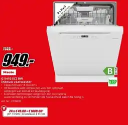 MediaMarkt Miele G 5410 SCI BW Inbouw vaatwasser aanbieding