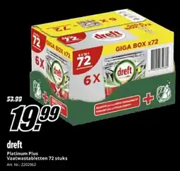 MediaMarkt Dreft Platinum Plus Vaatwastabletten aanbieding