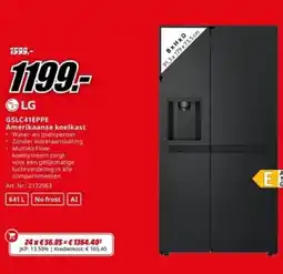 MediaMarkt LG GSLC41EPPE Amerikaanse koelkast aanbieding