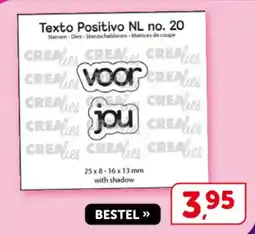 Boekenvoordeel Crealies Texto Positivo NL no. 20 aanbieding