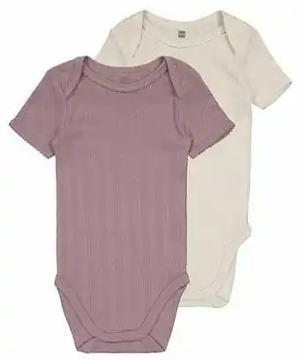 HEMA HEMA Body Met Bamboe Stretch Ajour - 2 Stuks Paars (paars) aanbieding