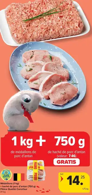 Médaillons + haché de porc d'antan