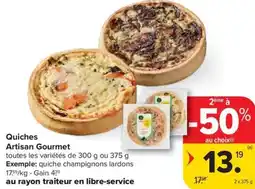 Carrefour Market Artisan Gourmet Quiches aanbieding