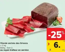 Carrefour Market Viande séchée des Grisons aanbieding