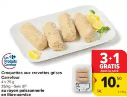 Carrefour Market Croquettes aux crevettes grises aanbieding