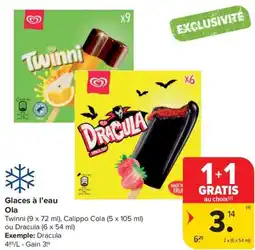 Carrefour Market Ola Glaces à l'eau aanbieding