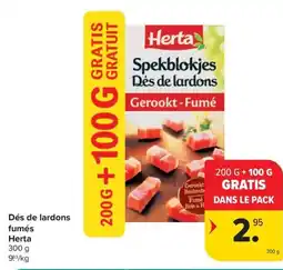 Carrefour Market Herta Dés de lardons fumés aanbieding