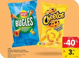 Carrefour Market Lay's Chips Cheetos, Mama Mia's, Cheetos Ringlings, Wokkels, Bugles et Grills aanbieding