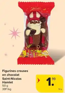 Carrefour Market Hamlet Figurines creuses en chocolat Saint-Nicolas aanbieding