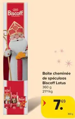 Carrefour Market Biscoff Lotus Boîte cheminée de spéculoos aanbieding