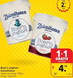 Carrefour Market Zuivelhoeve Boer'n yoghurt aanbieding