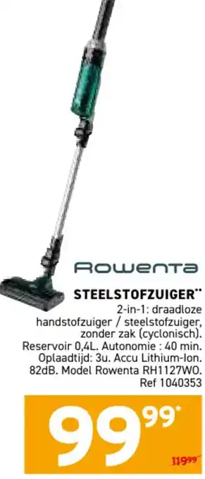 Trafic Rowenta steelstofzuiger aanbieding