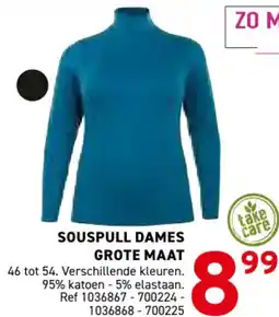 Trafic Souspull dames grote maat aanbieding