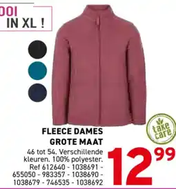 Trafic Fleece dames grote maat aanbieding