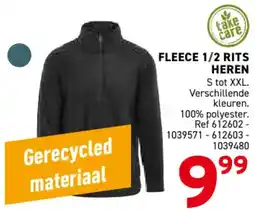 Trafic Fleece 1/2 Rits Heren aanbieding