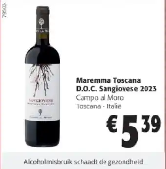 Colruyt Maremma Toscana D.O.C. Sangiovese 2023 aanbieding