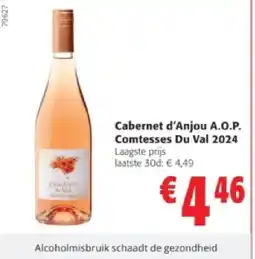 Colruyt Cabernet d'Anjou A.O.P. Comtesses Du Val 2024 aanbieding
