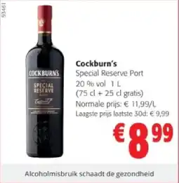 Colruyt Cockburn's Special Reserve Port 20% vol 1 L aanbieding