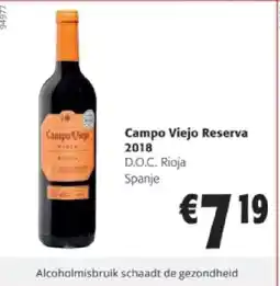 Colruyt Campo Viejo Reserva 2018 aanbieding