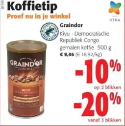 Colruyt Graindor Kivu - Democratische Republiek Congo gemalen koffie 500 g aanbieding